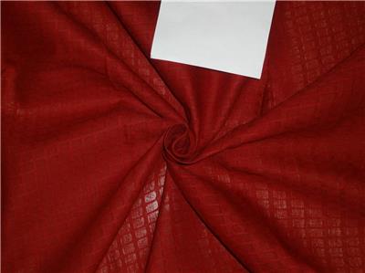Cotton Organdy Fabric Leno Checks Design 44&quot; Indian Red