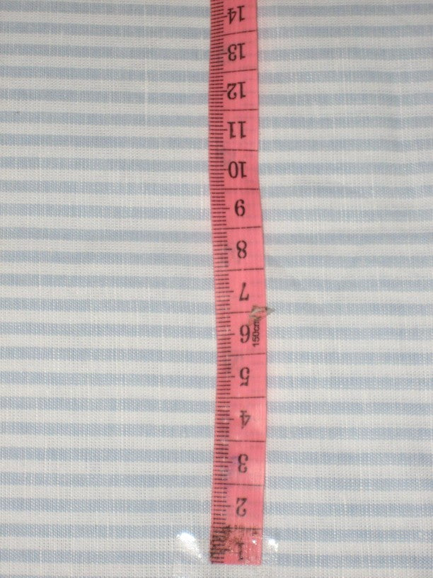 light blue and pink linen stripes fabric