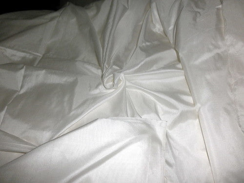 mary ann white plain silk 44&quot; wide ( 50 grams dyeable) - The Fabric Factory