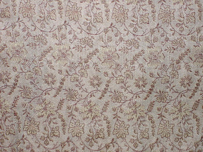 SILK BROCADE FABRIC Brown &amp; Beige 44&quot;BRO55[5]