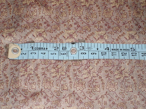 SILK BROCADE FABRIC Brown &amp; Beige 44&quot;BRO55[5]