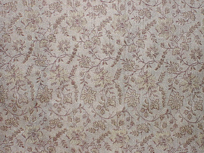SILK BROCADE FABRIC Brown &amp; Beige 44&quot;BRO55[5]