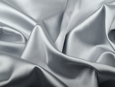 Light Silver viscose modal satin weave fabric ~ 44&quot; wide.(45)