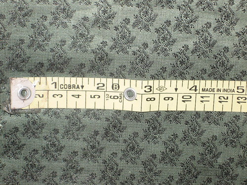 Silk Brocade Fabric Green and Black colour 44" wide BRO62[3]