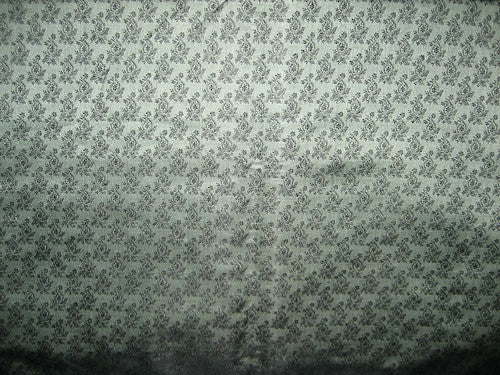 Silk Brocade Fabric Green and Black colour 44" wide BRO62[3]