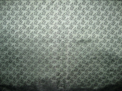 Silk Brocade Fabric Green and Black colour 44" wide BRO62[3]
