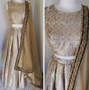 SILK BROCADE FABRIC Brown,Cream &amp; Metallic Gold COLOR BRO244[2]