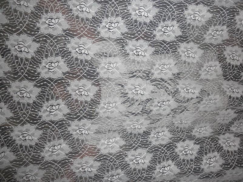 white net jacquard lace fabric 44&quot; wide