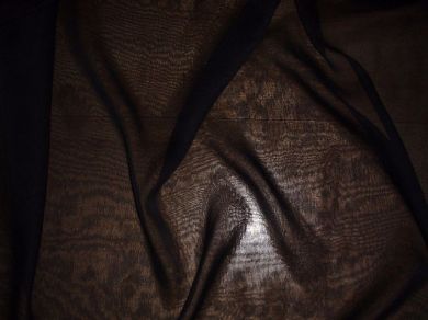 Black silk chiffon fabric 54&quot; wide