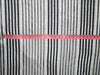 Silk Taffeta Fabric Ivory,Black &amp; Steel /w satin stripe 54&quot; wide