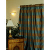Huge 8&quot; plaid taffeta drapery fabric~~dark tan with gold 54 &quot; widecolour plaids