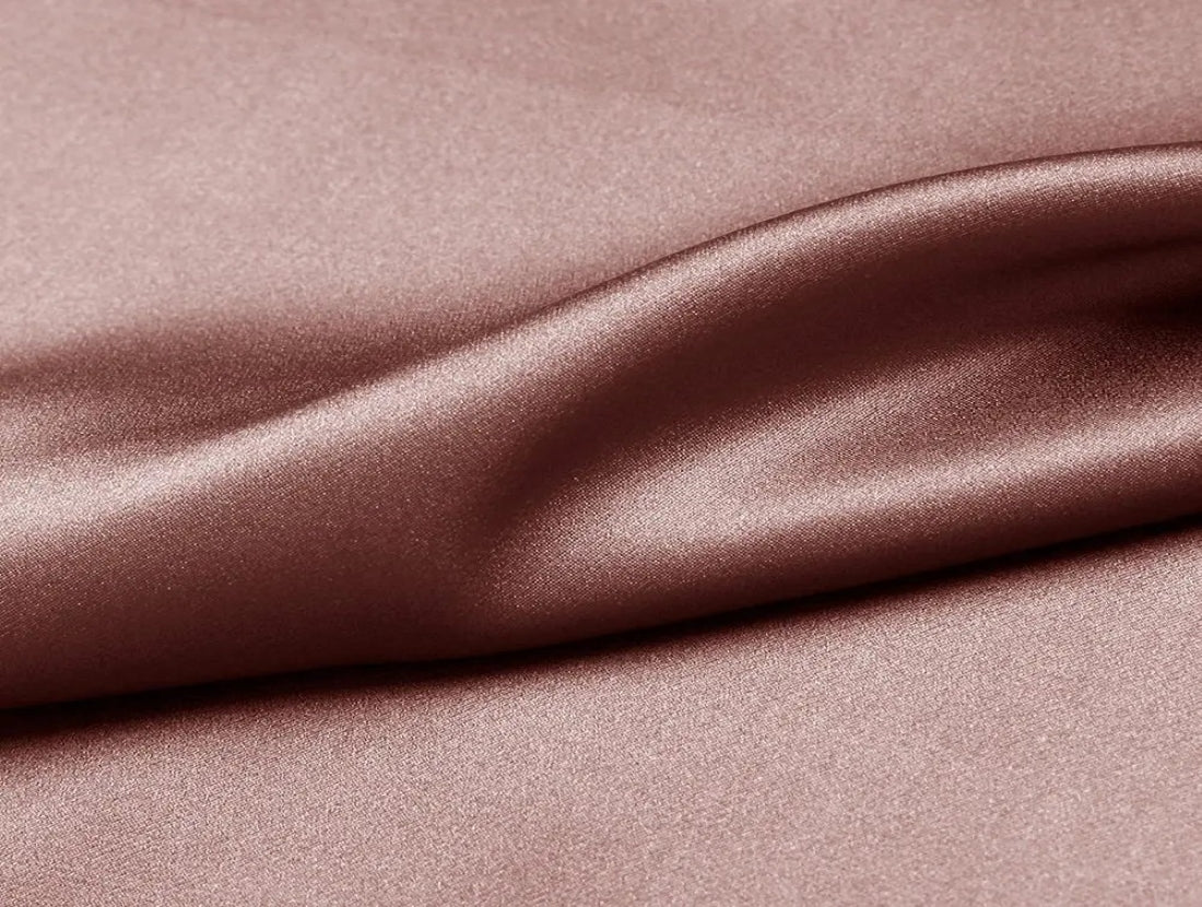 Dull Rose Gold viscose modal satin weave fabric ~ 44&quot; wide.(49)