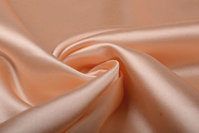 Peachy Orange viscose modal satin weave fabric ~ 44&quot; wide. (4)