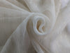 100% SILK CHIFFON white ivory fabric stripe{silver/gold lurex} 44" wide available in two designs