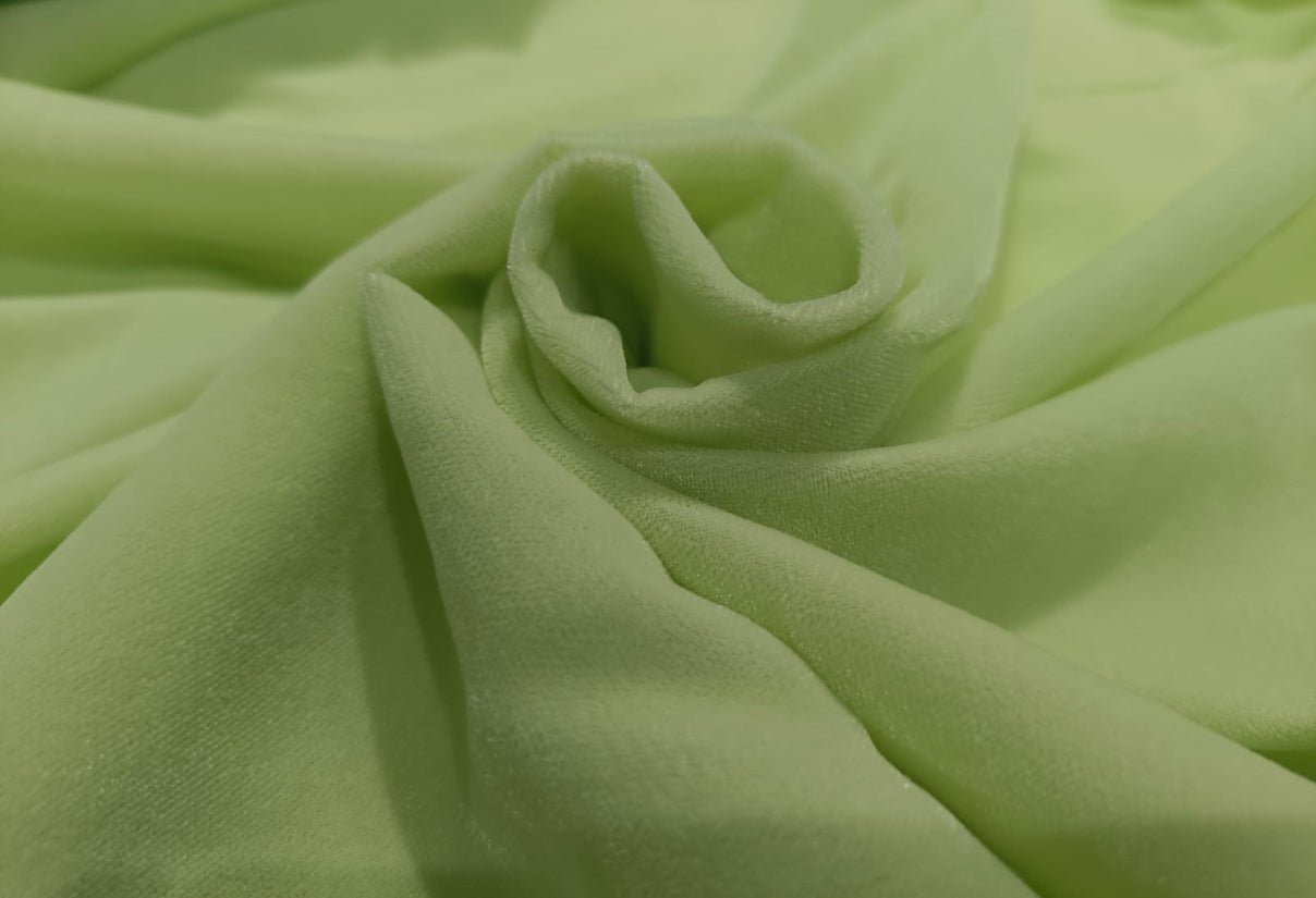 100% Micro Velvet fabric available in two colors  Emerald Green and pastel green  ~ 44&quot; wide[8719/12399]