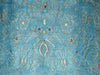 Heavy Silk Brocade Fabric Blue,Red &amp; Gold BRO77[4]