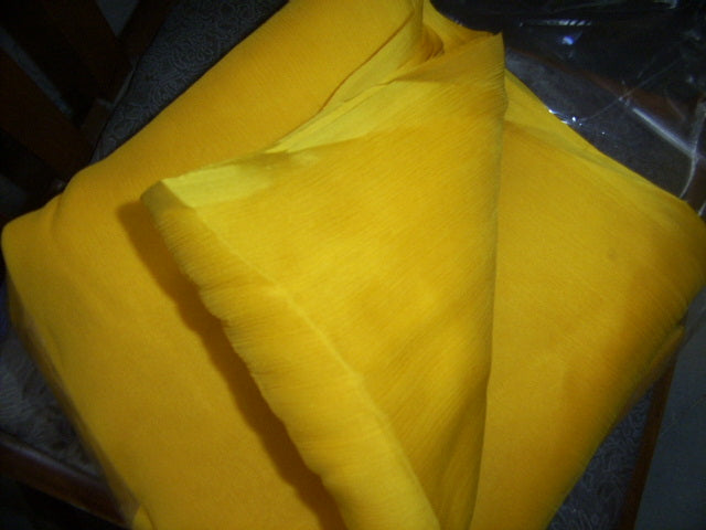 Rich Gold Sunset silk chiffon fabric 44&quot;