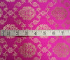 Silk Brocade fabric peach pink color 44" wide BRO761[3] single length 1.80 yds