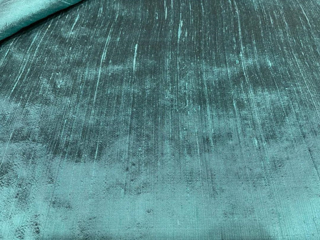 バーゲンで 100% color black x green sea FABRIC Dupioni SILK Pure トップス