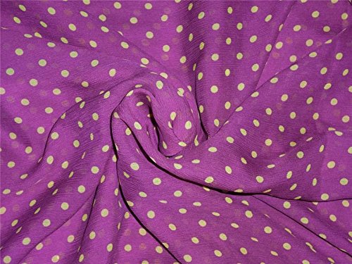 silk chiffon polka printed dusty lavender 54&quot; wide