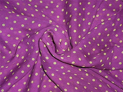 silk chiffon polka printed dusty lavender 54&quot; wide