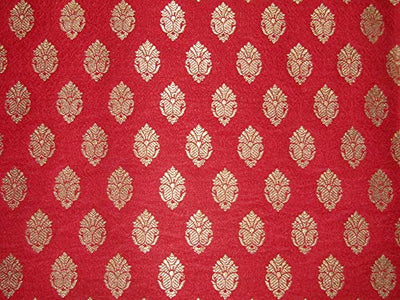 Silk Brocade RED x metallic gold COLOR 44" WIDE BRO710[1]