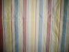 Silk Taffeta Fabric Red,Blue,Cream,Gold &amp; Ivory stripes 54" wide TAFS13