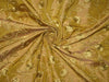 Pure SILK TAFFETA FABRIC Gold with Gold Self Embroidery TAFE1