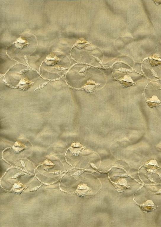 silk organza fabric- velvet embroidery~Donna sheers