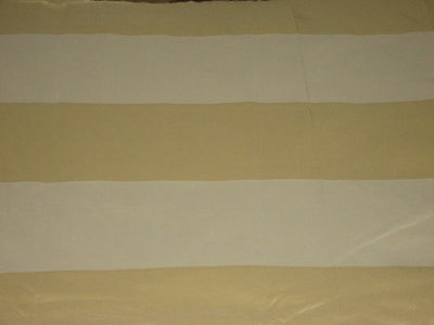 102 & quot; wide Silk Taffeta Fabric Butter &amp; Cream Stripes