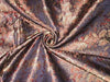 SILK BROCADE FABRIC Aubergine, Gold Red 44" wide BRO38[3]