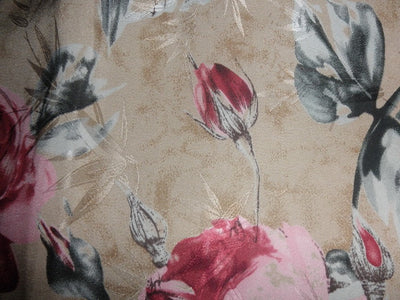 japanese satin printed fabric 44&quot;~big floral