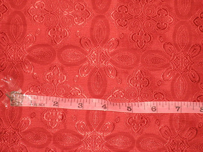 Brocade Liturgical Vestment Cross pattern Fabric - Red color 44" wide BRO81[5]