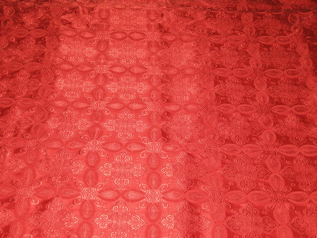 Silk Brocade Vestment Fabric Pretty Red colorBRO81[5]