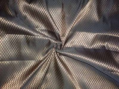 Spun Brocade Fabric Black &amp; Metallic Gold color 44&quot;