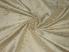SILK DUPIONI Fabric champagne cream color with Embroidery