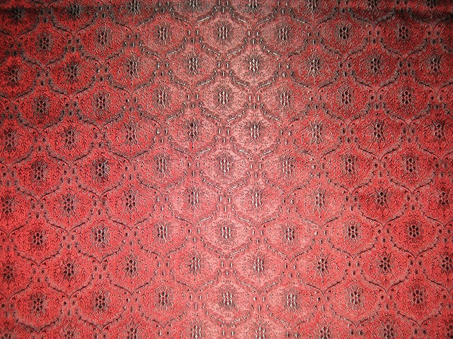 Silk Brocade fabric red X black Colour 44&quot;*BRO87[2]