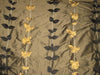 antique gold silk taffeta computerised embroidered**