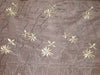 SILK TAFFETA FABRIC Dark Misty Mauve with Embroidery TAFE6[1]