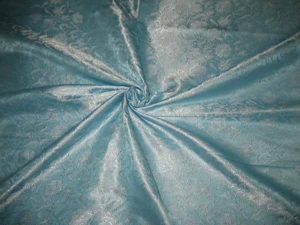 Silk Brocade fabric Baby Blue Colour 44&quot;BRO89[3]