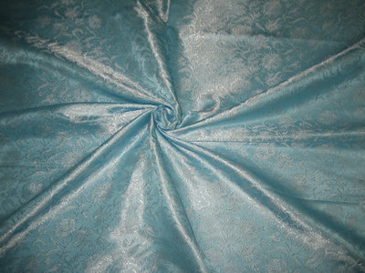 Silk Brocade fabric Baby Blue Colour 44&quot;BRO89[3]