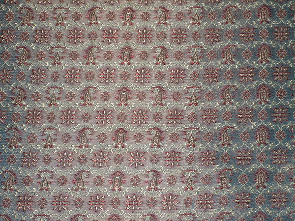 Silk Brocade Fabric Red,Gold &amp; Blue color