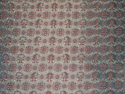 Silk Brocade Fabric Red,Gold &amp; Blue color