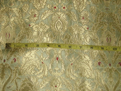 Heavy Silk Brocade Fabric Dull Gold,Red & Gold color 44" wide BRO120[2]