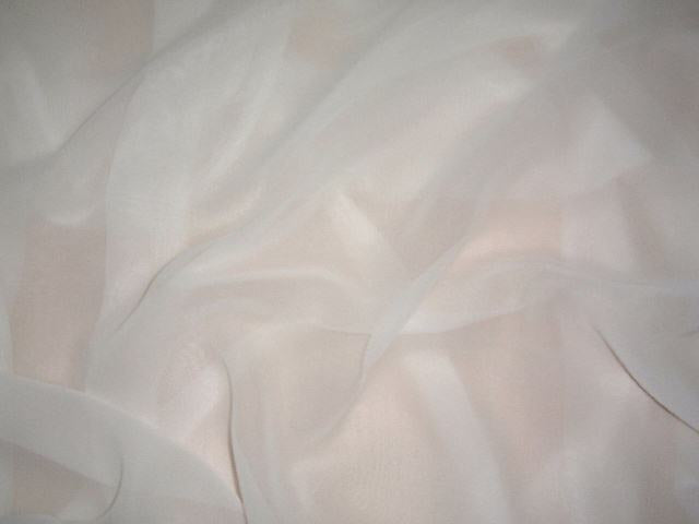 White~100% silk chiffon fabric 44&quot; wide ~23.50 yds bolt