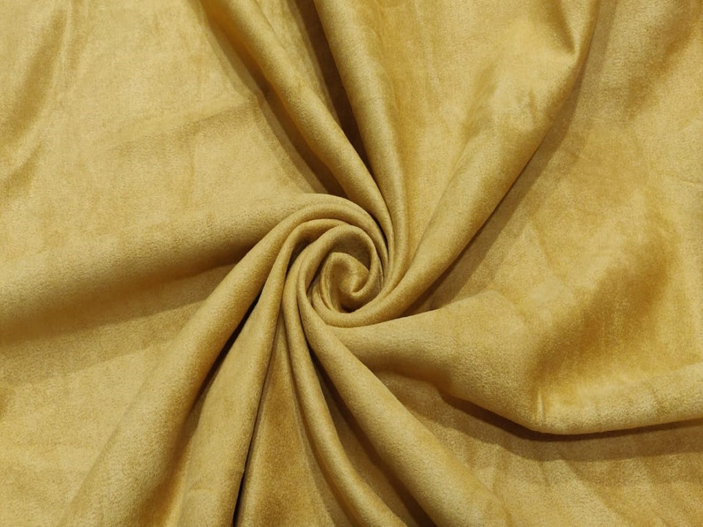 Golden Yellow Color Scuba Suede Knit fashion wear fabric ~ 59&quot; wide