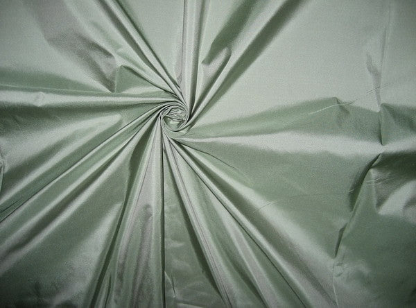 100%  SILK TAFFETA FABRIC Mint Green with Ivory Shot TAF30[1]