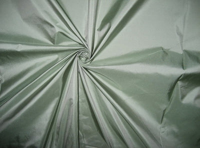 100%  SILK TAFFETA FABRIC Mint Green with Ivory Shot TAF30[1]