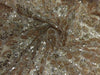 Lycra Net Sequence Fabric with gold and skin color Net 58&quot; Wide