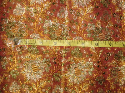 Pure Heavy Silk Brocade Fabric Multi color *BRO104[4]